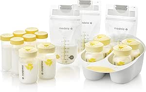 Medela Breast Milk Storage Kit with Containers and Breastfeeding Supplies, Breast Milk Organizer, Made BPA Free - Image 1