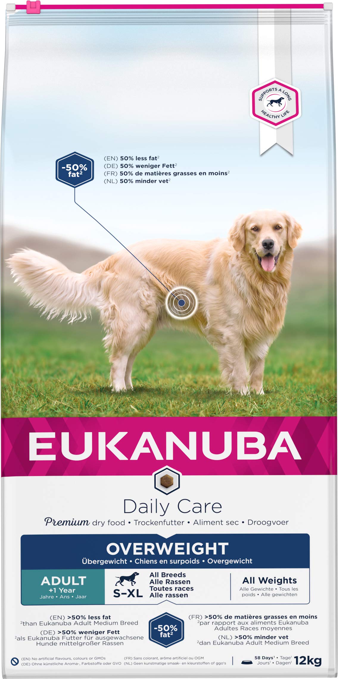 Eukanuba Adult Daily Care Overweight or Sterilized Adult Dogs For All Breeds Chicken 12kg - Image 1
