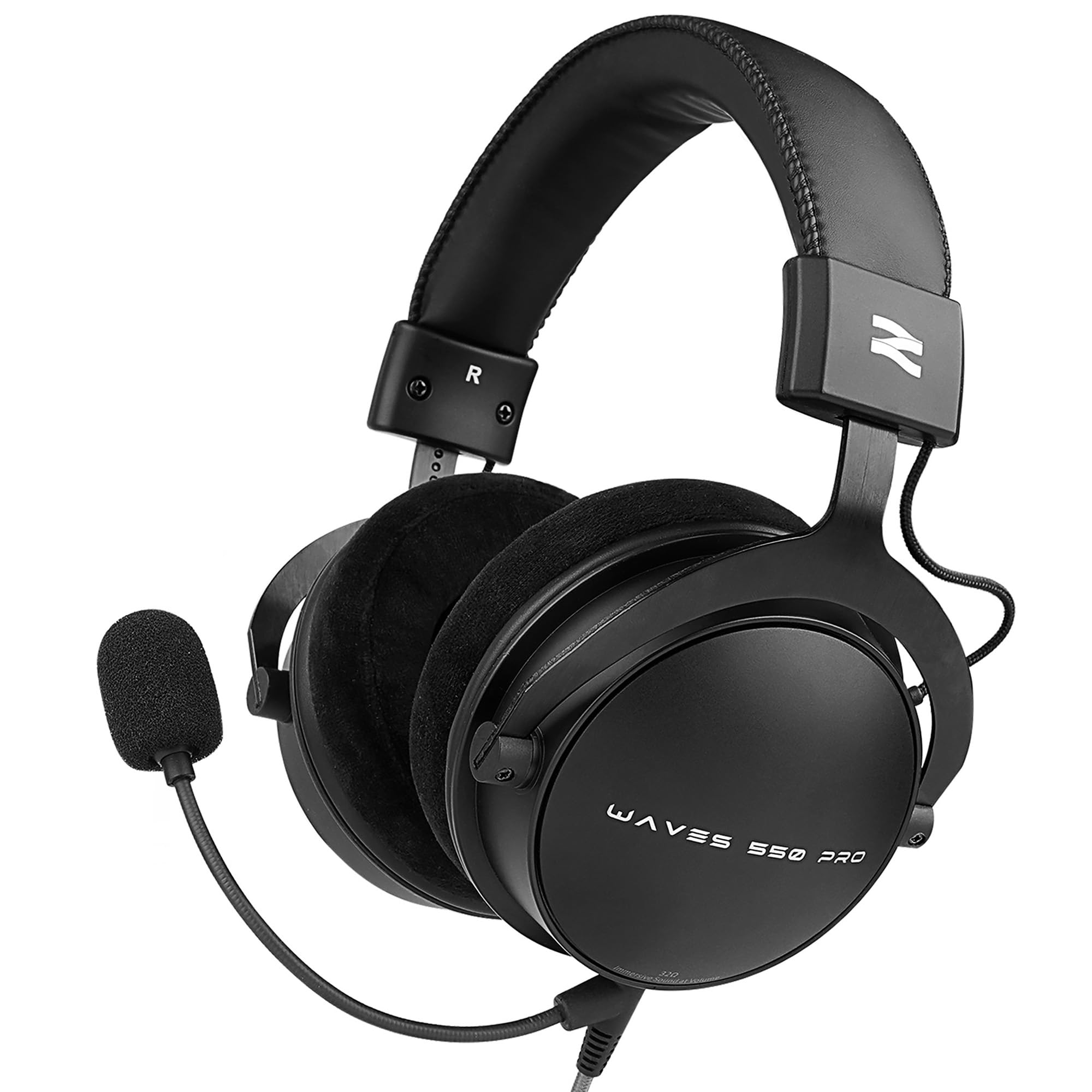 W550X Professional Studio Headphones, Closed Over-Ear Headphones with Leather & Velvet Cushions and Detachable Cables for Recording, Mixing, Mastering, DJ Monitoring, Gaming - Image 1