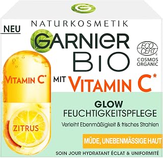 Garnier Soin de jour à la vitamine C pour un teint éclatant, tonifiant et hydratant contre les peaux fatiguées et irrégulières, Bio Glow, 50 ml - Image 1