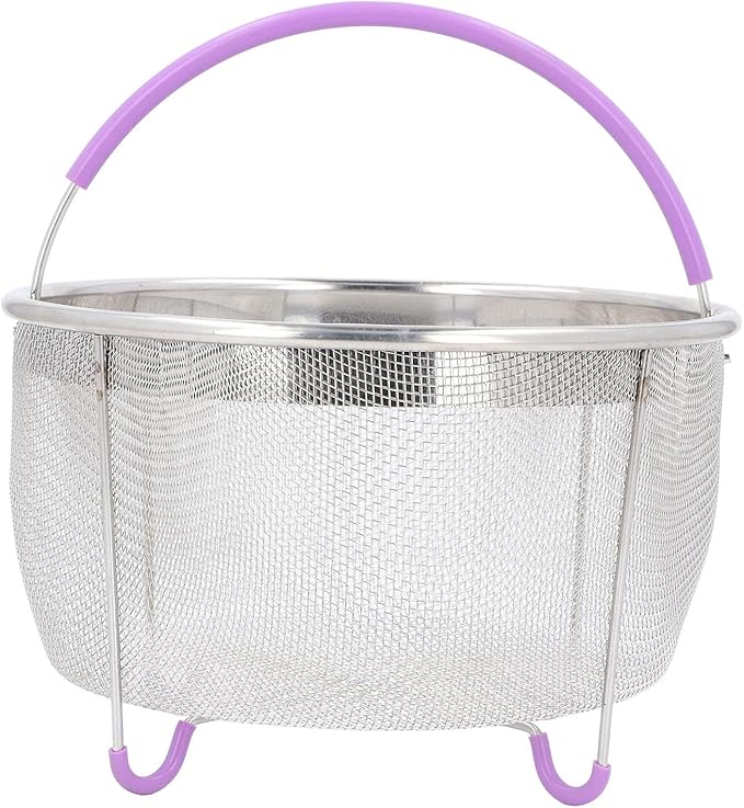 Steamer Basket for Instant Pot, Stainless Steel Strainer Insert Mesh Steamer Basket Accessories for Instant Pots, Mesh Filter Basket with Folding Handles - Image 1
