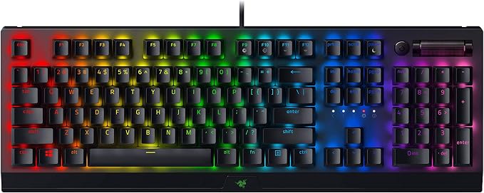 Razer BlackWidow V4 X Gaming Keyboard with Razer Chroma RGB (Yellow Mechanical Switches, 6 Dedicated Double Injection ABS Macro Keys) Black - Image 1