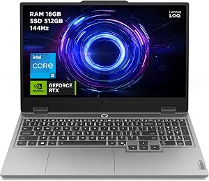 Lenovo LOQ 15IRX10 – Gaming Laptop 15.6 Inches FHD (Intel Core i5-13450HX, 16GB RAM, 512GB SSD, NVIDIA RTX 5060 8GB, Without Operating System) French AZERTY Backlit Keyboard – Grey - Image 1