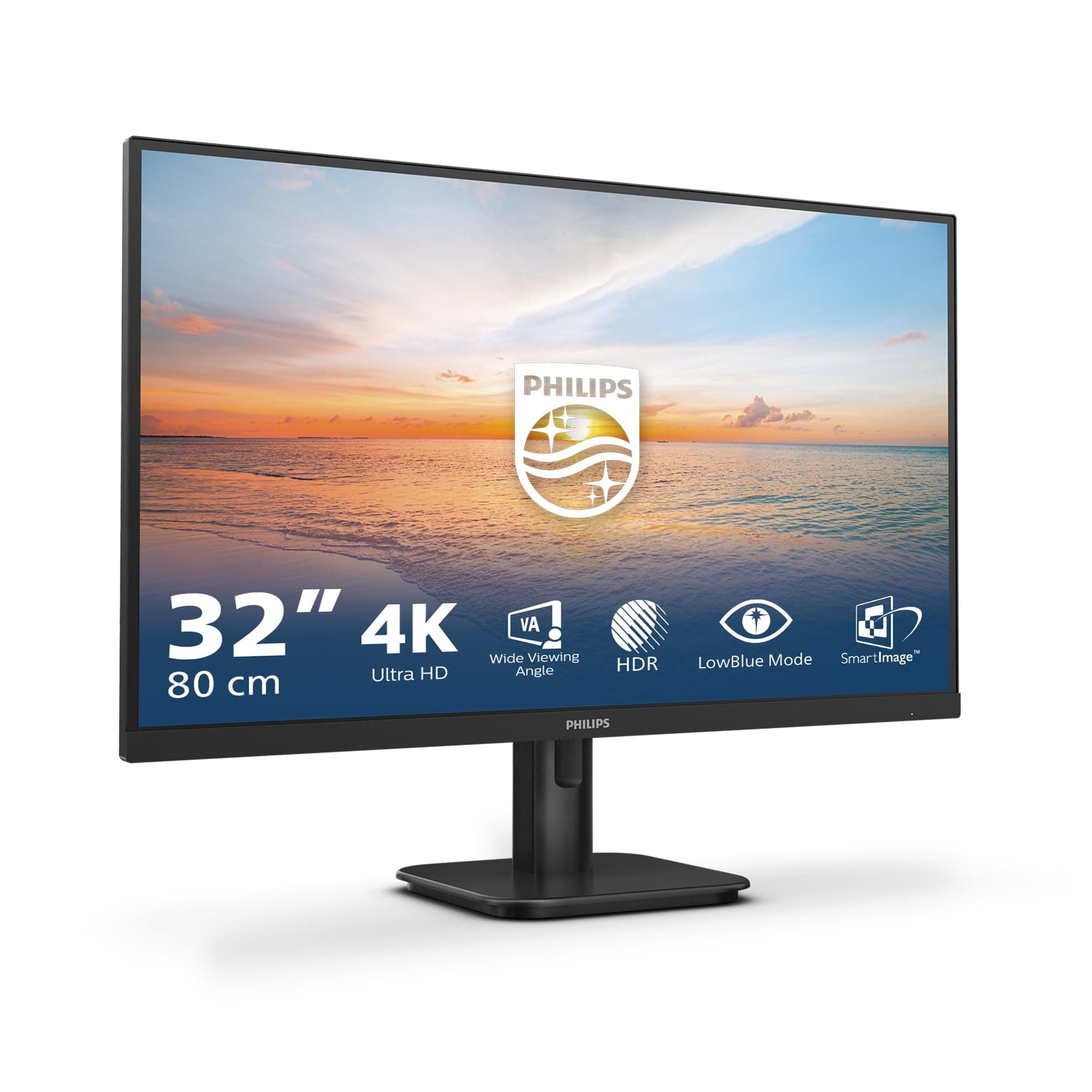 Philips 32E1N1800LA - 32-inch Ultra HD Monitor, Adaptive Sync, HDR10, Speakers (3840x2160, 60 Hz, DisplayPort, HDMI) Black