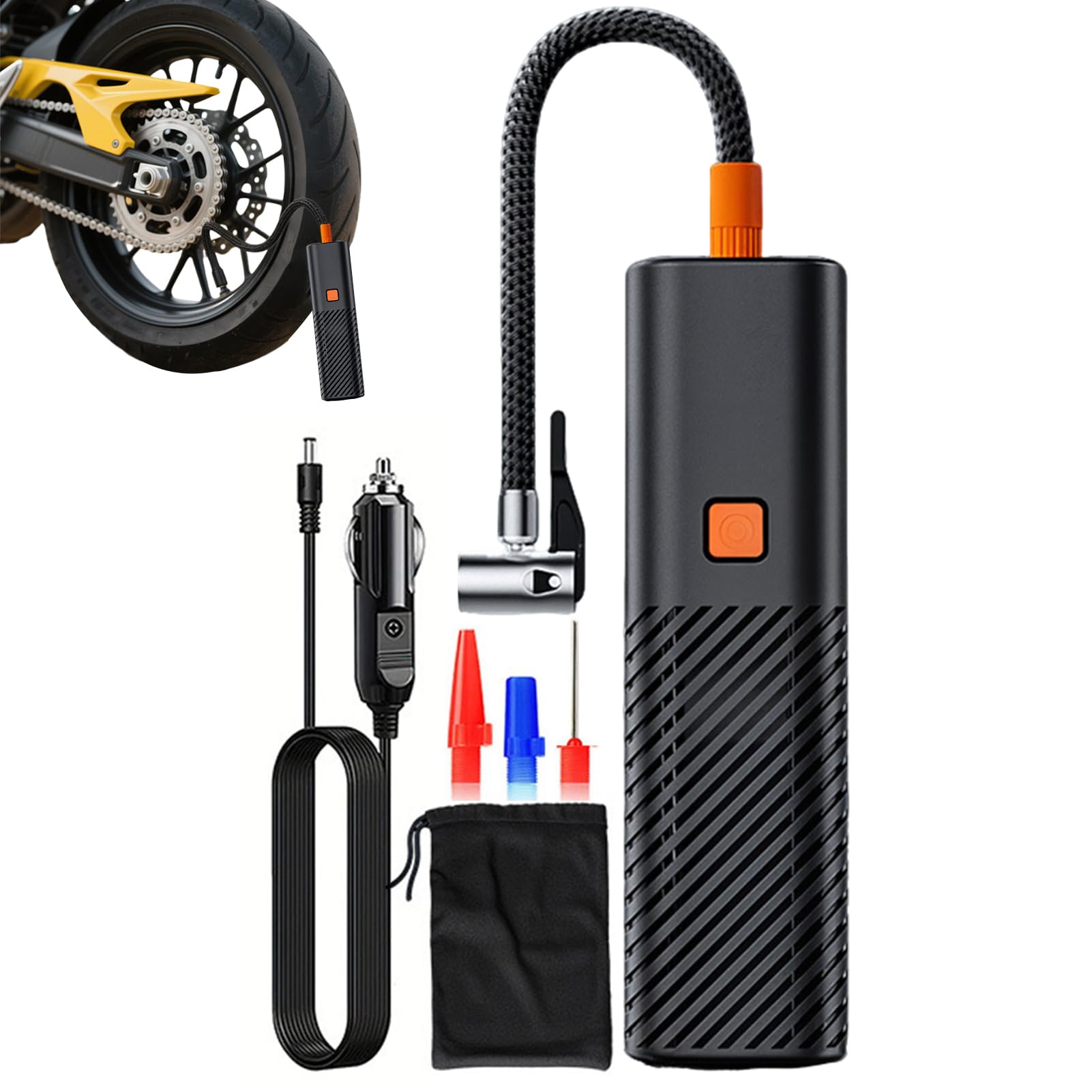 Gonfleur de Pneu Automobile | Compresseur pour Voitures,Pompe À Air De Pneu Haute Densité,pour Camping-Car Voyage en Extérieur Conduite et Déplacements Vélo Véhicule Camion Moto SUV - Image 1