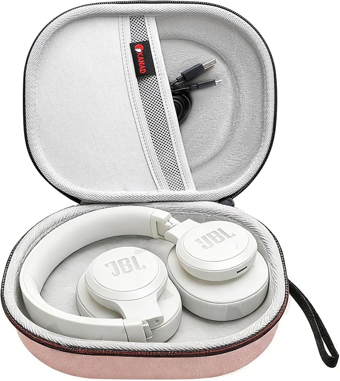 XANAD Headphone Case for JBL Tune 510BT 520BT 680 NC 780 NC 770NC 760NC 730 BT 720BT 710BT and JBL Live 670NC /770NC Travel Bag (Pink) - Image 1