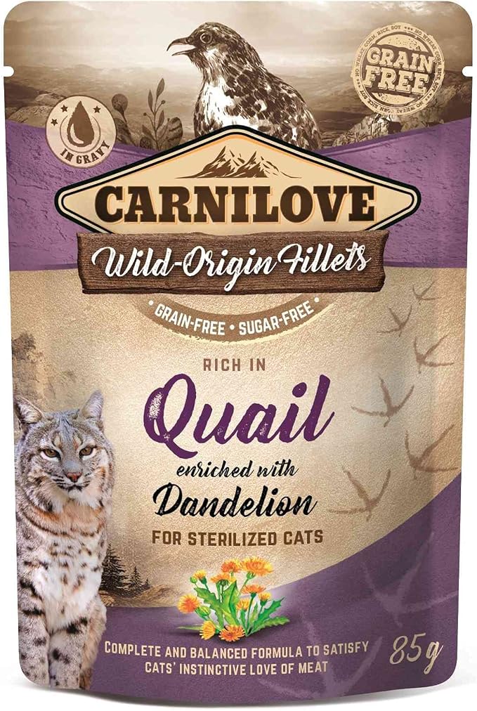 VAFO Praha CARNILOVE Quail Wet Food for Sterilized Cats, 85 g - Image 1