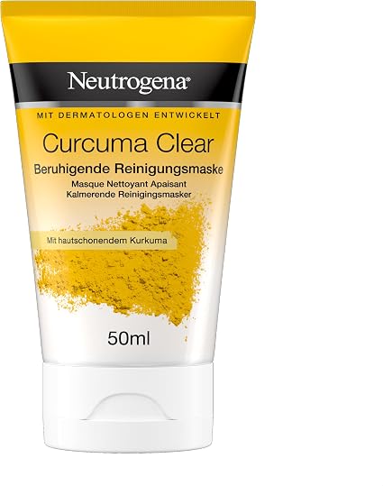 Neutrogena Turmeric Clear Soothing Cleansing Mask (50ml), Beauty Mask with Gentle Skin Turmeric, Skin Care and Facial Care for Facial Cleansing for Sensitive Skin and - Image 1