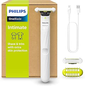 PHILIPS Oneblade Intimate QP1924/30 Designed for Pubic Hair Care, Cutting, and Shaving with Reinforced Skin Protection - Image 1