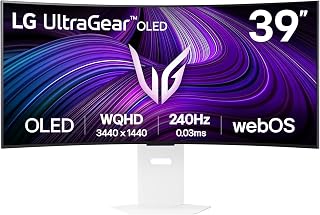Ultragear™ 39GX90SA-W 39 inch Gaming Monitor - OLED Panel QHD (3440 x 1440), 1ms 240Hz, DisplayHDR™400 True Black, DCI-P3 98.5% (CIE1976), FreeSync Premium, G-Sync Compatible - Image 1