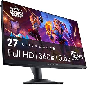 Alienware AW2724HF 27" Full HD (1920x1080) Gaming PC Monitor, 360Hz, Fast IPS, 0.5ms, AMD FreeSync Premium, VESA AdaptiveSync, 99% sRGB, HDR 10, 2x DisplayPort, HDMI, 5x USB, 3 Year Warranty - Image 1