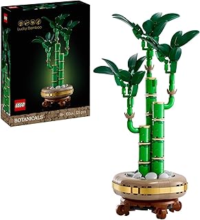 LEGO Botanicals Le Bambou de la Chance - Plante Artificielle pour décoration intérieure - Set de Construction pour Adulte avec Pot et Socle Effet Bois - Idée Cadeau pour Femme et Homme 10344 - Image 1