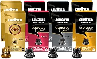 Lavazza, 80 Capsules Café Assorties, Capsules Compatibles Avec les Machines Nespresso Original, 2 x Espresso Maestro Classico, 2 x Ristretto, 2 x Lungo et 2 x Qualità Oro, 8 Paquets de 10 Capsules - Image 1