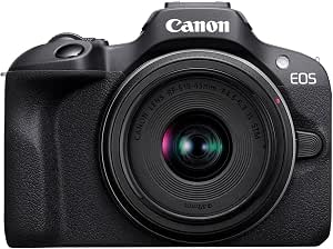 Canon EOS R100 Camera with RF-S 18-45mm F4.5-6.3 is STM Lens, APS-C Hybrid Camera, Dual Pixel CMOS Autofocus, 4K Video, Continuous Shooting up to 6.5 FPS,Wi-Fi & Bluetooth - Image 1
