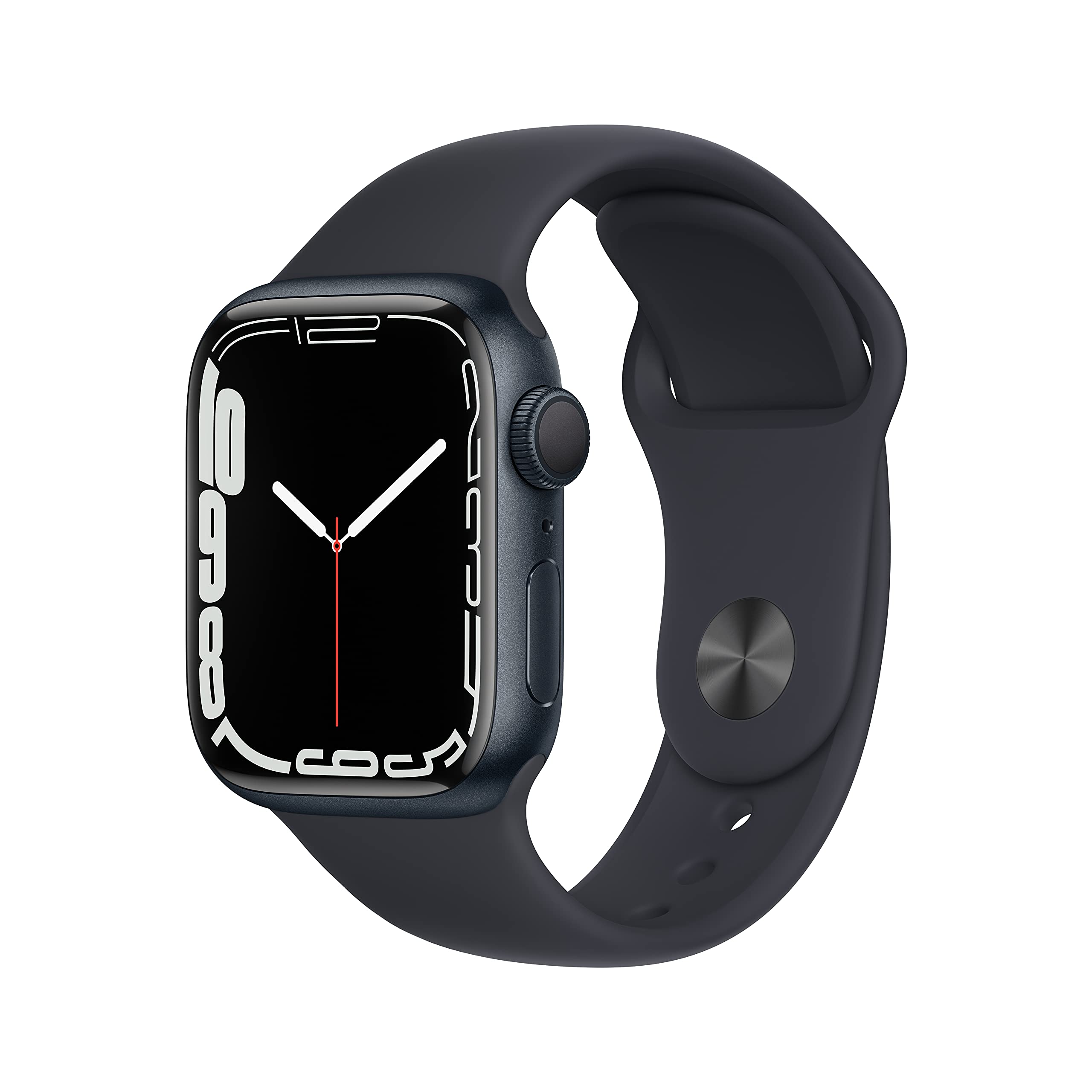 Apple Watch Series 7 (GPS, 41mm) - Midnight Aluminum Case with Midnight Blue Sport Strap (Refurbished) - Image 1