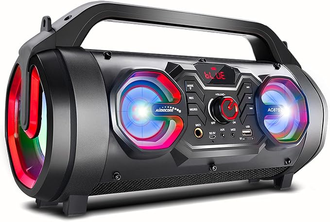 Audiocore AC875 Bazooka Portable Bluetooth Speaker Boombox 30W (20W + 5Wx2) IPX4 Splashproof/Radio/MicroSD/Aux-in/USB/Lighting/Microphone Port - Image 1