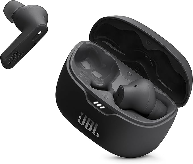 JBL Tune Beam, Wireless Earbuds with Noise Cancelling, Bluetooth 5.3, Up to 48 Hours Battery Life, Fast Charging, JBL Pure Bass Sound, Black - Image 1