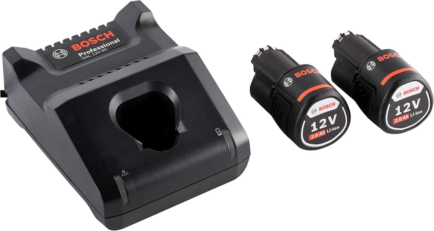 Bosch Professional Bosch Professional 12 V system starter set batteries: 2 GBA 12V 2.0Ah batteries + GAL 12V-40 charger