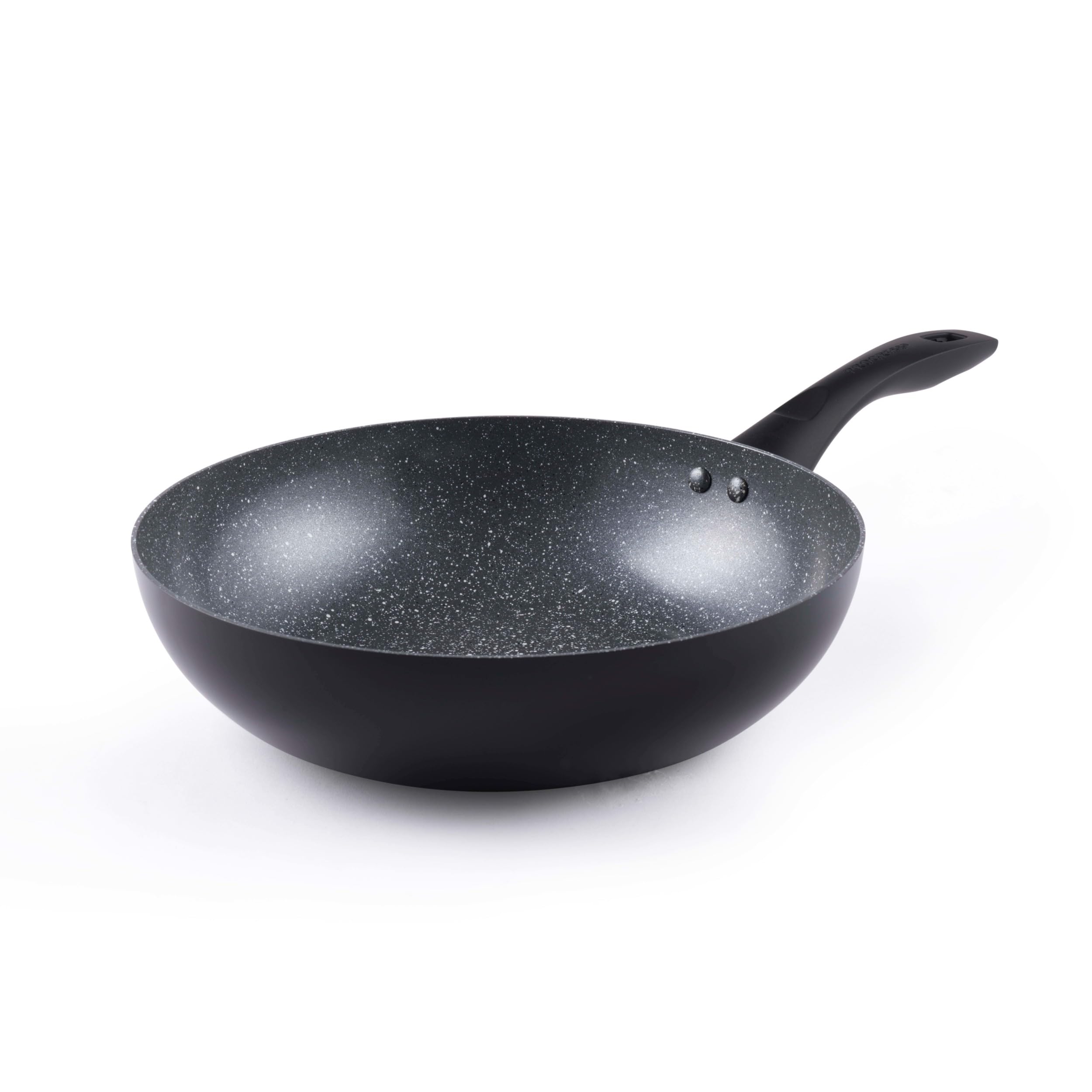 Progress Induction Wok 28 cm Aluminium, Tefal Style Wok Pan with Ceramic Coating, PFAS Free, Professional Quality, Suitable for All Cookers, Premium Design with Ergonomic Handle - Image 1
