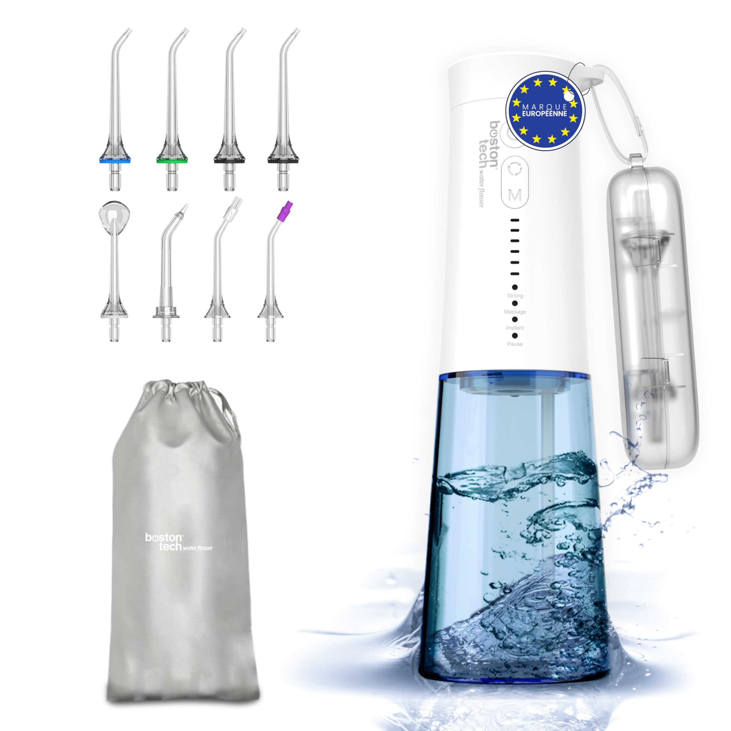 Aquapik® One Cordless Dental Flosser | Portable Dental Jet 250ml | 8 Tips + 6 Levels | USB-C IPX7 | For Sensitive Gums, Implants, Orthodontics | Effective Interdental Cleaning - Image 1