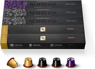 Nespresso Original - Bundle 50 Capsules Décaféinées - Torréfaction Légère à Intense - 20x Ristretto, 20x Volluto, 10x Arpeggio - Image 1