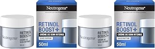 Neutrogena – Crème de Nuit Anti-Âge Intense Retinol Boost+ (pot de 50 ml) – Soin visage au rétinol pour combattre les signes visibles du vieillissement – Anti-rides à l’effet repulpant (Lot de 2) - Image 1