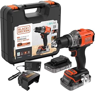 Cordless Drill Driver 18V, Max Torque 45Nm, 2 Batteries 2.0Ah, Charger 1A & Kitbox, BCD382D2XK-QW - Image 1