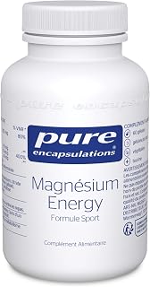 Magnesium Energy - Sport Formula - Magnesium Bisglycinate and Citrate with Taurine and Vitamin B12 - Fatigue and Energy - Muscle Support - Food Supplement - 60 capsules - Image 1