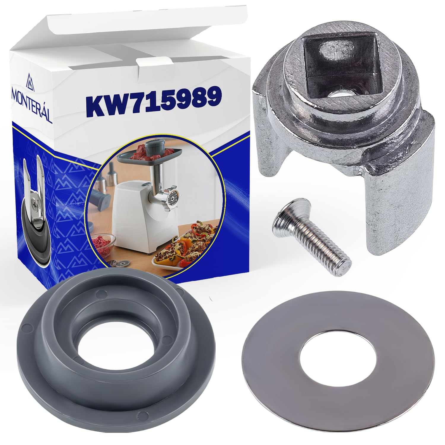MONTERAL Set of Coupling Sockets and Washers for Kitchen Processor with Original Code KW715989 for Kenwood - Image 1
