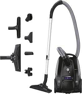 Hoover Telios Extra Lite Vacuum Cleaner with Compact Silent Bag 69dBA, Powerful 700W, Capacity 3.5L, 2 Hard Floor Brushes-Carpet & Special Parquet, Washable EPA12 Filter, Accessories, TXLZ72HM