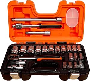 BAHCO S240 New Belzer Socket Set, Size 1/2", 24 Pieces - Image 1