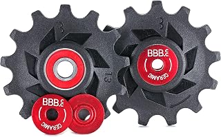 BBB Dérailleur de vélo poulie en céramique 13 Dents arrière Shimano 12 Vitesses Roues Jockey vélo de Route Urbaine VTT RollerBoys Ceramic BDP-19, Noir - Image 1