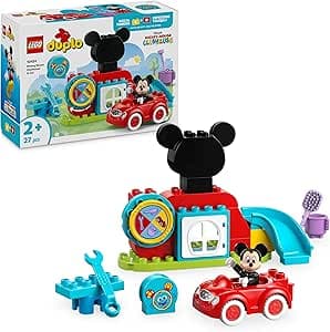 LEGO DUPLO | Disney Mickey's House and Car - Colour Sorting Game for Boys or Girls from 2 Years - Early Educational Toy - Mickey Figure & Activity Wheel - Gift 10454