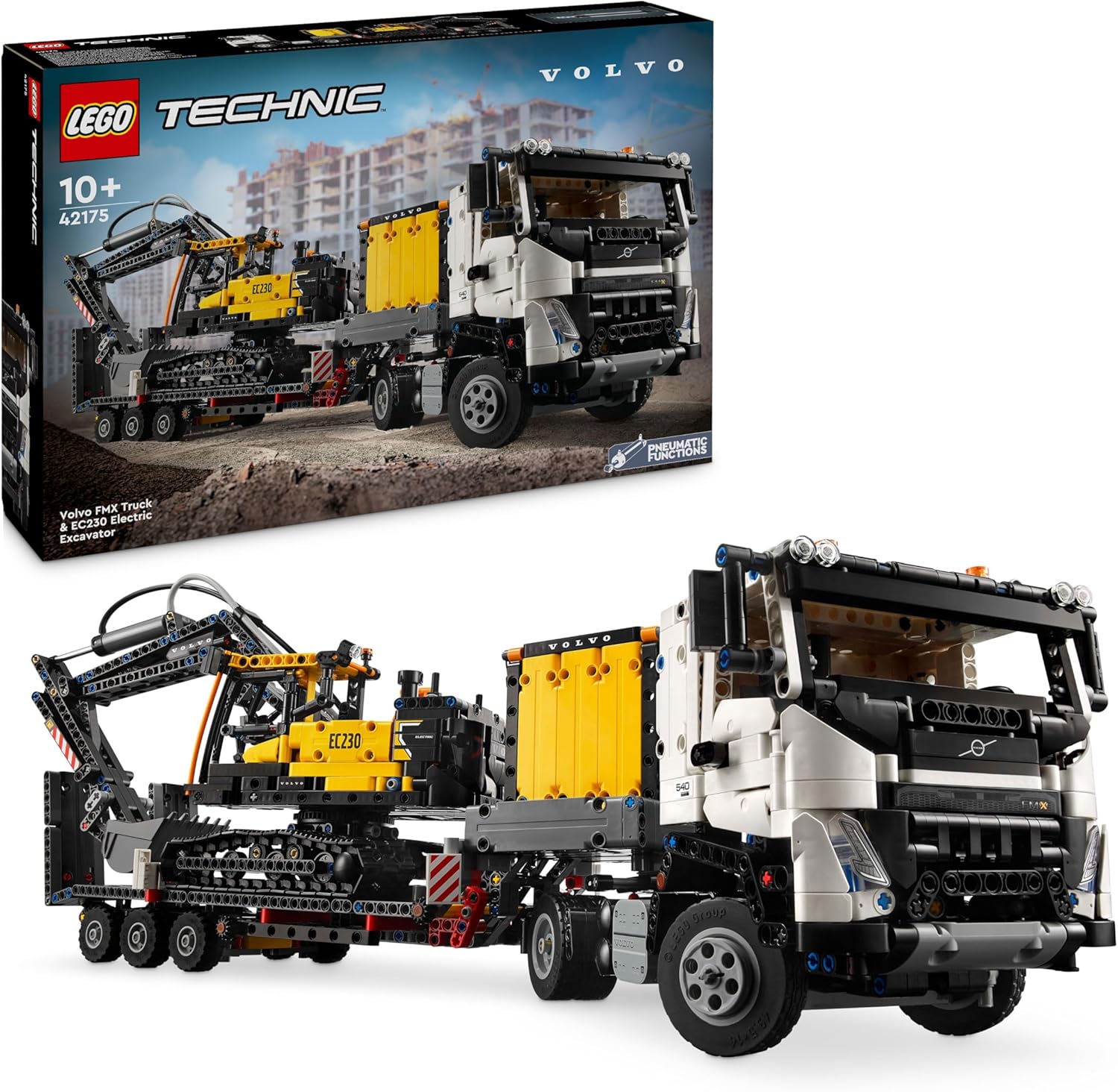 LEGO Technic Volvo FMX Truck & EC230 Electric Excavator Toy for 10 Plus Year Old Boys & Girls, Vehicle Building Set for Kids Who Love Heavy-Duty Construction Models, Birthday Gift Idea, 42175 - Image 1