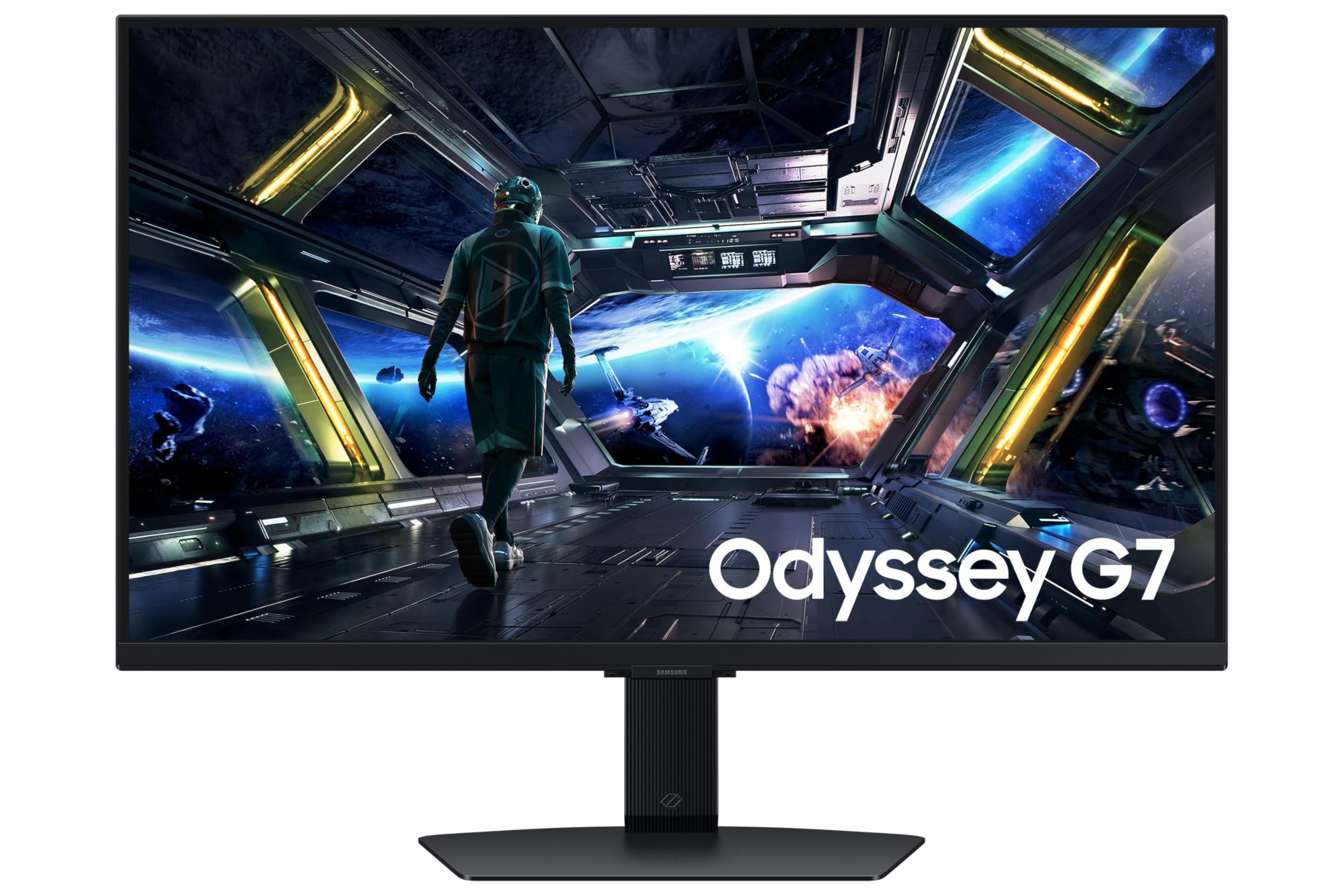 Samsung Odyssey G70D Gaming Monitor, Size 27", IPS Panel, 4K UHD Resolution (3840x2160), 144 Hz, Tilt, VESA 100x100, Contrast 1000:1, Eye Saver Mode, Flicker Free, HDMI (1.4), LS27DG702EUXEN - Image 1
