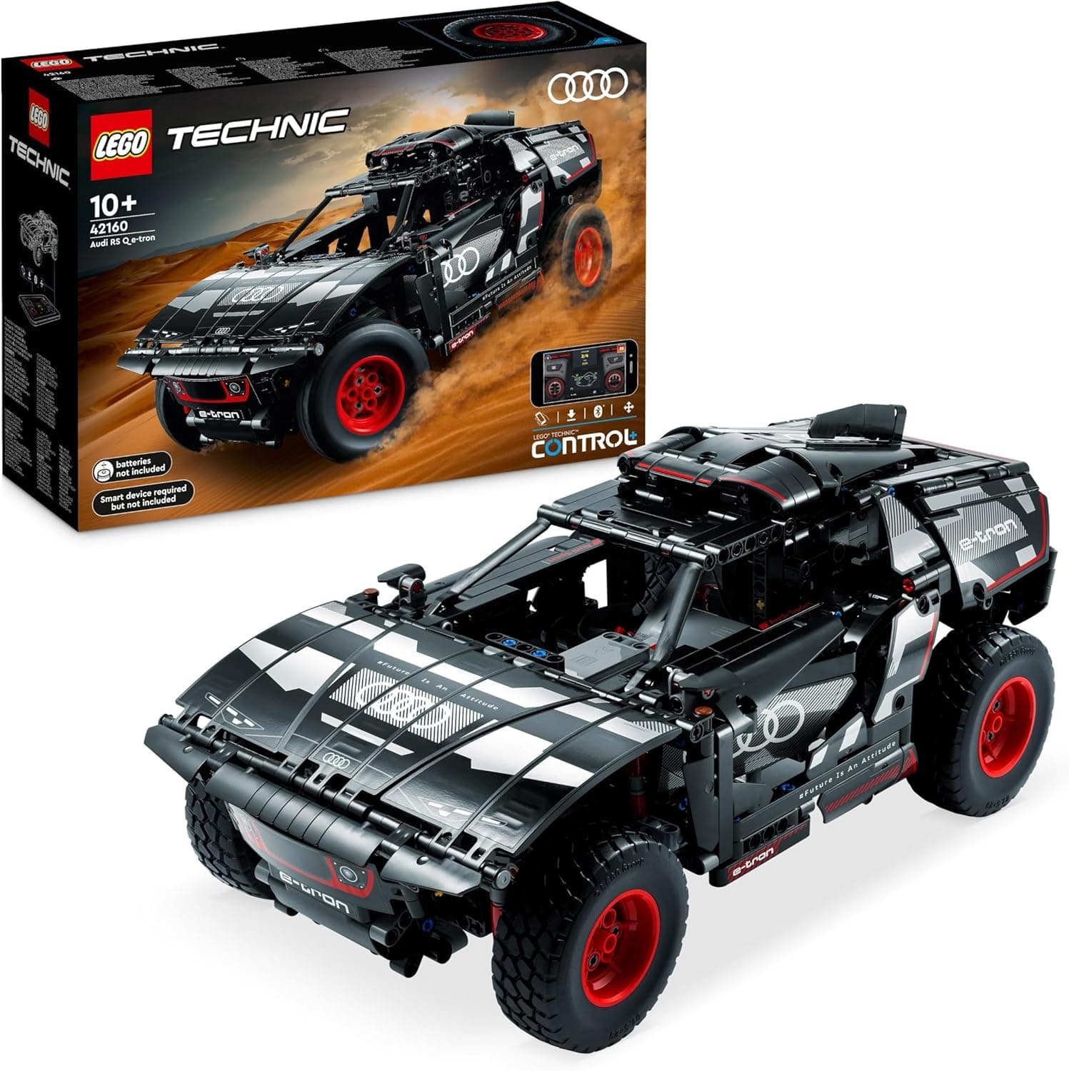 LEGO Technic Audi RS Q e-tron - Voiture de Rallye Télécommandée - Maquette à Construire Off-Road Dakar - Contrôlée par Application RC avec Control+ Idée Cadeau pour Garçons, Filles Dès 10 Ans 42160