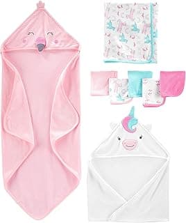 Ensemble de serviettes et gants de toilette pour petite fille, 8 pièces