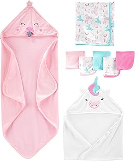 Ensemble de serviettes et gants de toilette pour petite fille, 8 pièces - Image 1