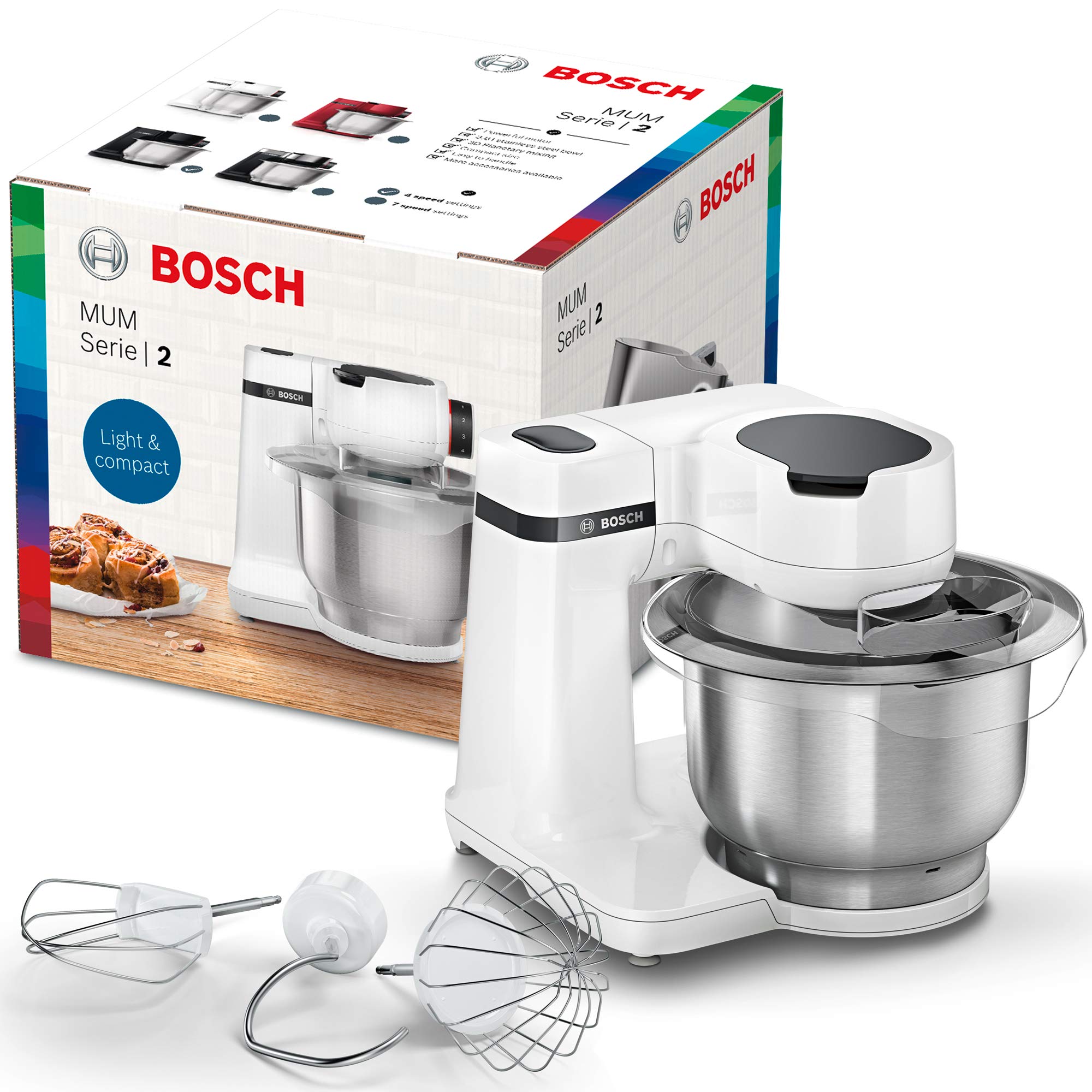 Bosch, Pastry Processor, 700 Watt Motor, Homogeneous Mixing, Pastry Accessory Kit, White, MUMS2EW00 - Image 1