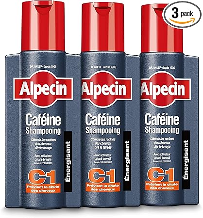 Alpecin Caffeine Shampoo C1 3 x 250 ml | Anti-Hair Loss Shampoo for Men | Hair Treatment for Baldness | Alpecin Caffeine Shampoo Hair Loss for Men - Image 1