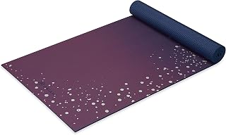 Gaiam Tapis de yoga – Tapis d'exercice et de fitness antidérapant de qualité supérieure à imprimé de 6 mm pour tous les types de yoga, pilates et entraînements au sol (172,7 cm (L) x 61 cm (l) x 6 mm - Image 1