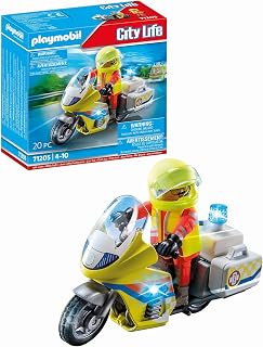 71205 Emergency Care Mechanism with Motorcycle and Light Effect - City Life - With A Character, Care Equipment - Rescue - City & Professions - From 4 Years - Image 1