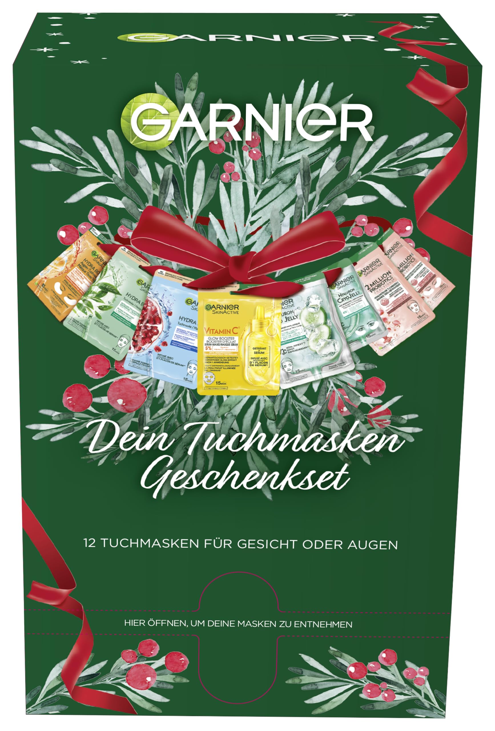 Garnier Hydra Bomb & SkinActive Fabric Face Mask (Pack of 12) - Image 1
