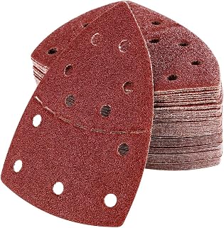 AIXMEET Sandpaper Sanding Triangles for Bosch PSM 100A, PSM 160, PSM 200 AES, PSM 18, PDA 180, PSM 160A/PSM 80/PRIO, 105 mm x 152 mm, Pack of 60, Grit P40/60/80/120/180 240 cm - Image 1