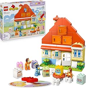 LEGO Duplo Bluey's Family House and Memory Game - Interactive Toy Inspired by Board Game - 3 Functional Figures, Windows & Wheel - Gift for Girl or Boy from 3 Years 10459 - Image 1