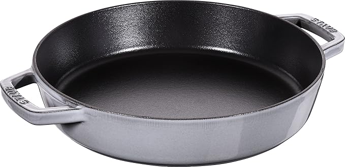 STAUB Cast Iron Frying Pan with Double Handle, Round, Ø 26 cm, Graphite Grey - Image 1