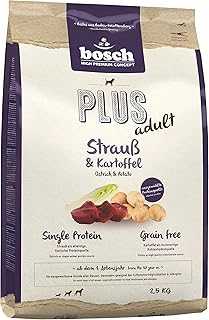 bosch HPC PLUS Autruche et pomme de terre - Croquettes pour chiens adultes de toutes races - mono-protéine - sans céréales - 1 x 2,5 kg - Image 1
