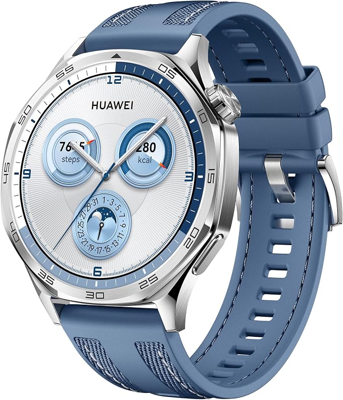 HUAWEI Watch GT 5 46 mm Smart Watch, Clean Lines, New Running and Cycling Experience, Health Tracking, Up to 14 Days of Battery Life, iOS & Android, Blue - Image 1