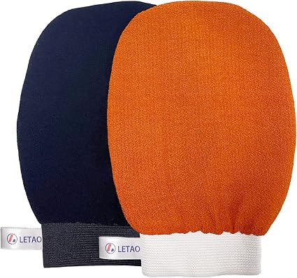 The Ordinary Peeling Body Exfoliating Gloves (Body Exfoliating Gloves, Kessa Glove) for Body Care and Scrubs, The Ordinary Peeling (2 Pieces) - Image 1