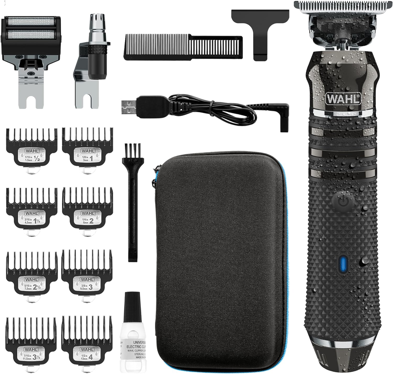 Wahl Pro Series High Visibilty Trimmer, Close Cut Blade, Lithium-Ion, Fully Washable Beard Trimmer, Grooming Kit, Interchangeable Heads, Wireless, Close to Skin Cut - Image 1